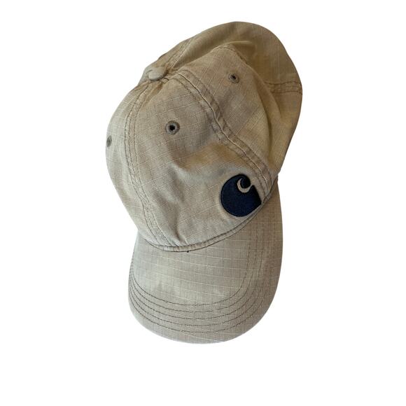 Carhartt Beige Canvas Hat Cap Strapback Streetwear Canvas - Picture 1 of 7